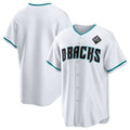 Arizona Diamondbacks Blank White White FEDASGOGE 2023 World Series Cool Base Stitched Jersey