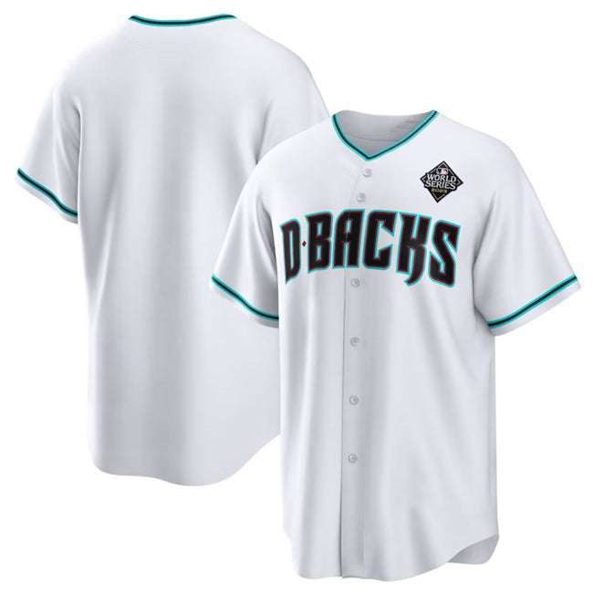 Arizona Diamondbacks Blank White White FEDASGOGE 2023 World Series Cool Base Stitched Jersey