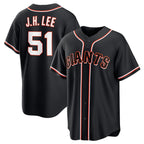 San Francisco Giants #51 Jung Hoo Lee Black FEDASGOGE Out Stitched Jersey