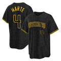 Arizona Diamondbacks #4 Ketel Marte Player Black FEDASGOGE Snake Skin City Home Game Stitched Jerseys