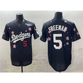 Los Angeles Dodgers #5 Freddie Freeman Black FEDASGOGE 2025 World Series Patch Tokyo Series Limited Stitched Jersey