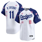 Los Angeles Dodgers #11 Roki Sasaki Player White-Royal FEDASGOGE Tokyo Series Vapor Premier Limited Stitched Jerseys