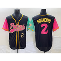 San Diego Padres #2 Xander Bogaerts Number Black FEDASGOGE NEW 2023 City Connect Cool Base Stitched Jersey