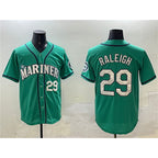 Seattle Mariners #29 Cal Raleigh Aqua FEDASGOGE Limited Stitched jersey