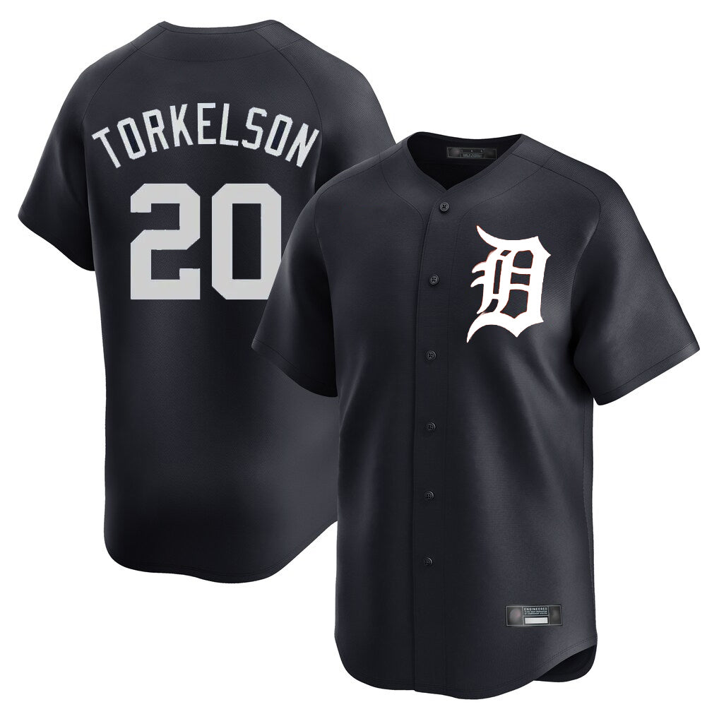 Detroit Tigers #20 Spencer Torkelson Player Navy FEDASGOGE Home Limited Game Stitched Jerseys