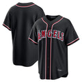Los Angeles Angels Blank Player Black FEDASGOGE Fashion Out Home Game Stitched Jerseys