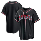 Los Angeles Angels Blank Player Black FEDASGOGE Fashion Out Home Game Stitched Jerseys