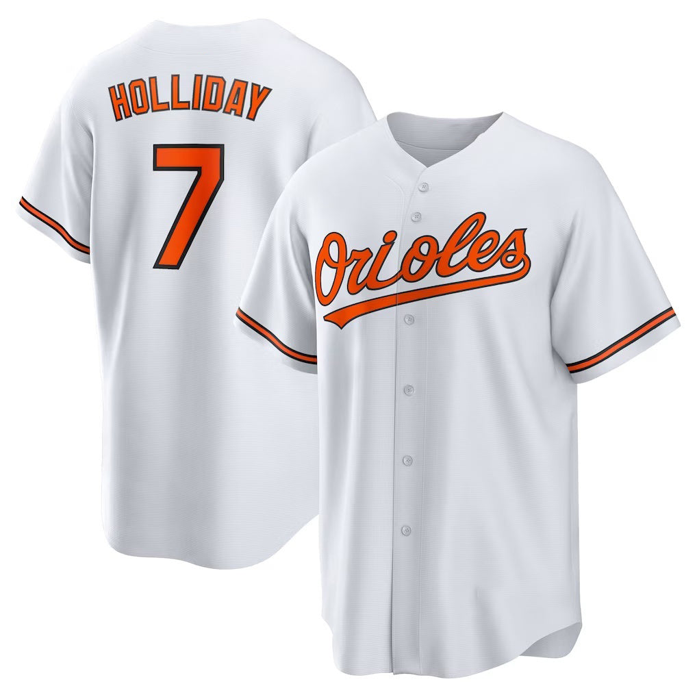 Baltimore Orioles #7 Jackson Holliday White FEDASGOGE Home Replica Player Jersey