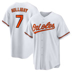 Baltimore Orioles #7 Jackson Holliday White FEDASGOGE Home Replica Player Jersey