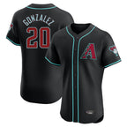 Arizona Diamondbacks #20 Luis Gonzalez Player Black FEDASGOGE Limited Elite Home Game Stitched Jerseys
