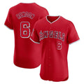 Los Angeles Angels #6 Anthony Rendon Player Red FEDASGOGE Home Limited Elite Stitched Jerseys