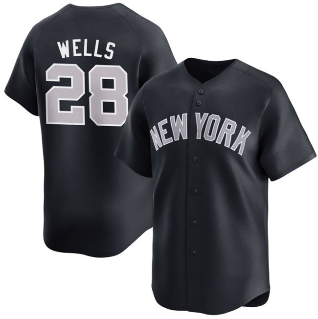 New York Yankees #28 Austin Wells White FEDASGOGE 2025 Home Limited Stitched Jersey