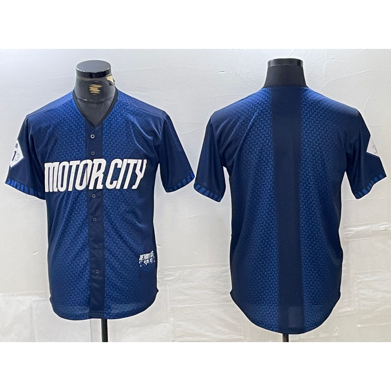 Detroit Tigers Blank 2024 Navy FEDASGOGE City Connect Cool Base Limited Stitched Jersey