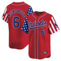 Baltimore Orioles #6 Ryan Mountcastle Player Red FEDASGOGE Independence Day Vapor Premier Limited Home Game Stitched Jerseys