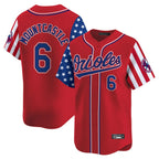Baltimore Orioles #6 Ryan Mountcastle Player Red FEDASGOGE Independence Day Vapor Premier Limited Home Game Stitched Jerseys