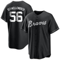 Atlanta Braves #56 Spencer Schwellenbach Player Black FEDASGOGE Home Game Stitched Jerseys