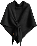 Winter Shawl Wraps Women Fleece Poncho shawls Wrap Scarf Sweater Shall Cape | Knit Triangle,Lightweight Warm Cozy Material,Soft Non-itchy,Slouchy Accessory,Perfect For Evening Dresses & Flights