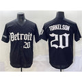 Detroit Tigers #20 Spencer Torkelson Black FEDASGOGE 'Motor Gothic Edition' Vapor Premier Limited Stitched Jersey