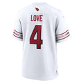A.Cardinals #4 Jeremiyah Love White FEDASGOGE Game Player Jersey