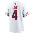 A.Cardinals #4 Jeremiyah Love White FEDASGOGE Game Player Jersey