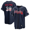 Atlanta Braves #30 Drake Baldwin Player Navy FEDASGOGE USA 250 Fourth Of July Limited Home Game Stitched Jerseys
