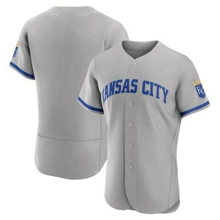 Kansas City Royals Blank Grey FEDASGOGE Flex Base Stitched Jersey