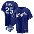Los Angeles Dodgers #25 Tommy Edman Player Royal FEDASGOGE World Series Meet Game Stitched Jerseys