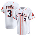 Houston Astros #3 Jeremy Pe?a White FEDASGOGE Home Limited Player Jersey