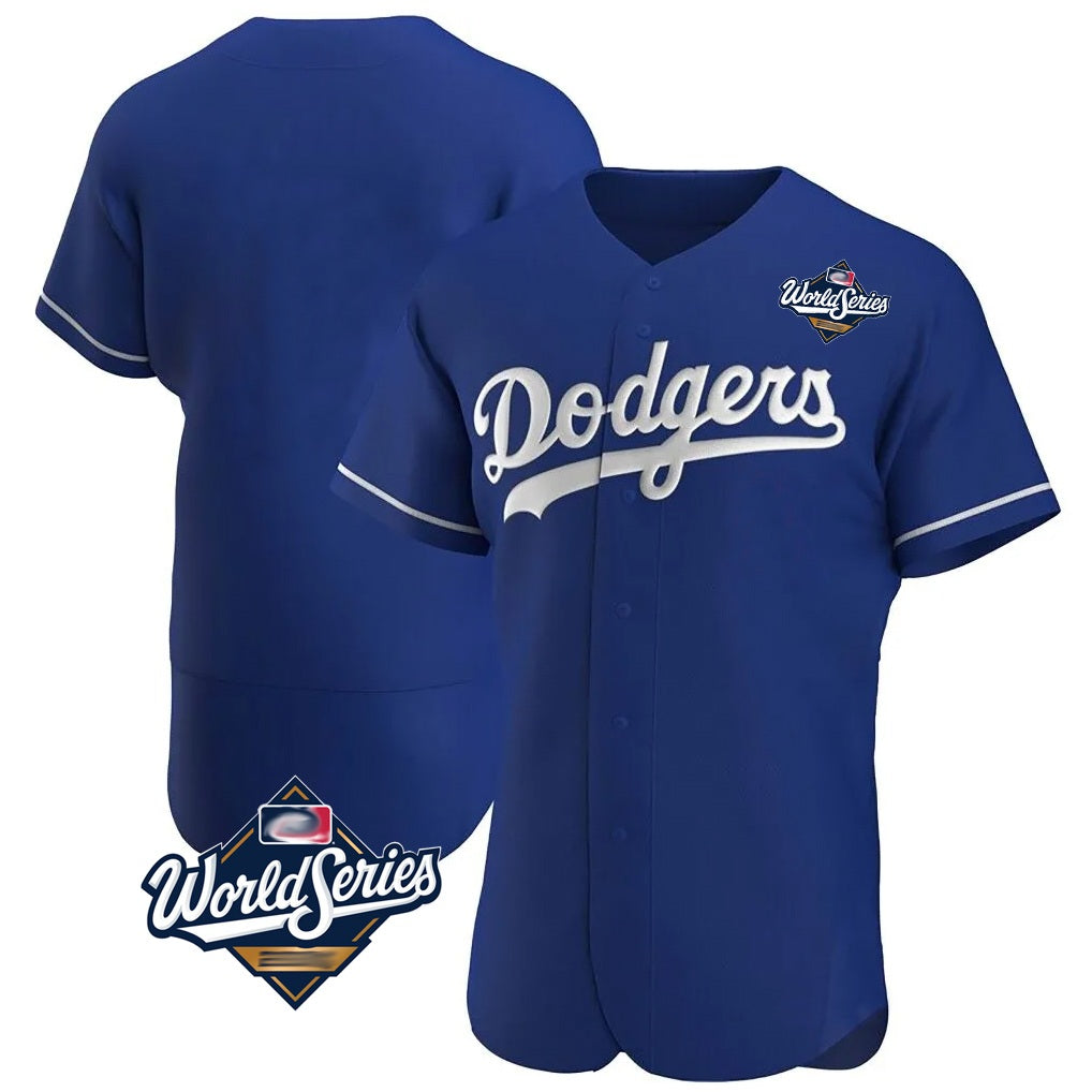 Los Angeles Dodgers Blank Player Royal FEDASGOGE Limited Elite Home World Series Stitched Jerseys