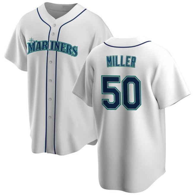 Seattle Mariners #50 Edgar Martinez White FEDASGOGE Cool Base Stitched jersey