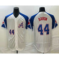 Atlanta Braves #44 Hank Aaron Number White FEDASGOGE 2023 City Connect Flex Base Stitched Jersey