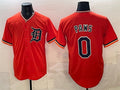 Detroit Tigers #0 Paws Orange FEDASGOGE Limited Stitched Jersey