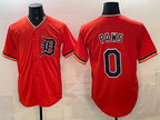 Detroit Tigers #0 Paws Orange FEDASGOGE Limited Stitched Jersey