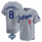 Los Angeles Dodgers #8 Enrique Hern¨¢ndez Player Royal FEDASGOGE City Connect Elite Home Stitched Jerseys