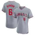 Los Angeles Angels #6 Anthony Rendon Player Gray FEDASGOGE Home Limited Elite Stitched Jerseys