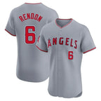 Los Angeles Angels #6 Anthony Rendon Player Gray FEDASGOGE Home Limited Elite Stitched Jerseys