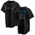 Custom Miami Marlins Black FEDASGOGE Alternate Replica Jersey