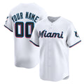 Custom Miami Marlins White FEDASGOGE Home Limited Jersey
