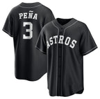 Houston Astros #3 Jeremy Pena Black FEDASGOGE Lights Out Limited Stitched Jersey