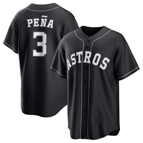 Houston Astros #3 Jeremy Pena Black FEDASGOGE Lights Out Limited Stitched Jersey