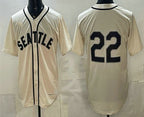 Seattle Mariners #22 Bryan Woo Cream FEDASGOGE Alternate Stitched Jersey