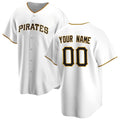 Custom Pittsburgh Pirates White FEDASGOGE Home Replica Jersey