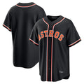 Houston Astros Blank Player Black FEDASGOGE Fashion Out Home Game Stitched Jerseys
