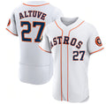 Houston Astros #27 Jose Altuve White FEDASGOGE 2022 World Series Flex Base Stitched Jersey