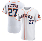 Houston Astros #27 Jose Altuve White FEDASGOGE 2022 World Series Flex Base Stitched Jersey