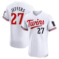 Minnesota Twins #27 Ryan Jeffers Player White FEDASGOGEHome Limited Elite Stitched Jerseys