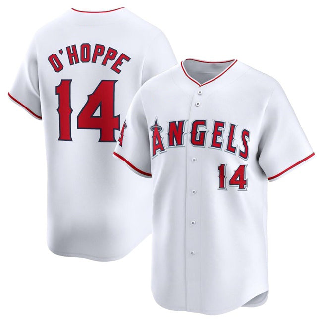 Los Angeles Angels #14 Logan O'Hoppe White FEDASGOGE Home Limited Stitched Jersey