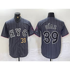 New York Mets #39 Edwin Diaz Gray FEDASGOGE 2024 City Connect Cool Base Jersey 3