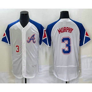 Atlanta Braves #3 Dale Murphy Number White FEDASGOGE 2023 City Connect Flex Base Stitched Jersey 2