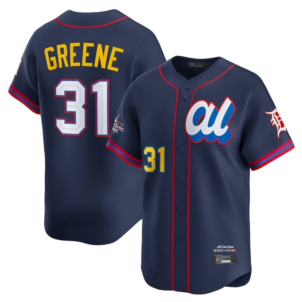 Detroit Tigers #31 Riley Greene Player Navy FEDASGOGE Limited American League All-Star Edition Stitched Jerseys